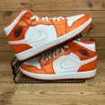 thumbnail image 1 of Ni - ke Ni - ke Trainers Mens Size UK 11.5 Air Jordan 1 Mid SE Electro Orange Shoes AJ1, 1 of 5