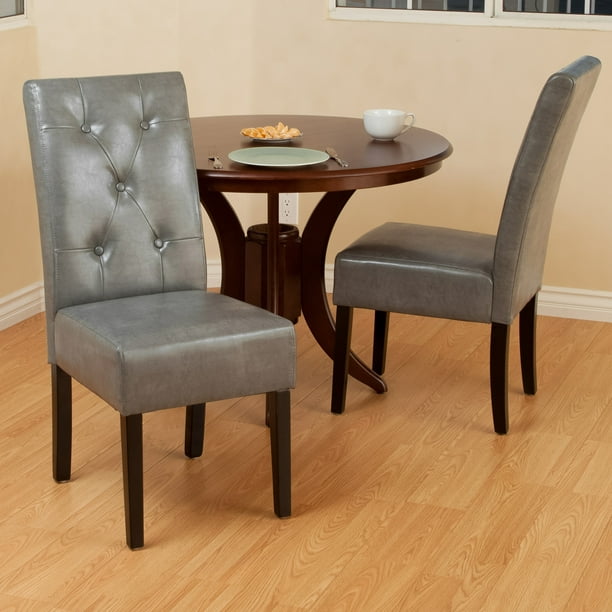 Noble House Tori Contemporary Bonded Leather Dining Chair Set Of 2