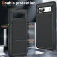 thumbnail image 6 of SaniMore for Google Pixel 7a Case Rubber, Heavy Duty Body Shockproof Bumper Cover Military Grade Anti-Scratch & Anti-Fingerprint Outdoor Rugged Case for Google Pixel 7a 6.1" 2023, Black, 6 of 9