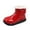 Red, variant on lnmuld Winter Boots for Girls Girls Winter Lined Short Boots Warm Soft Sole Toddler First Walking Shoes for Indoor Outdoor Comfort