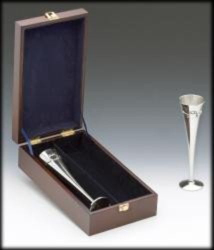 Mullingar Pewter Claddagh Wedding Flutes Boxed Set of 2, 10 " High