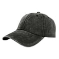 thumbnail image 2 of ZQUUVOU Women's and Men's Denim Baseball Cap Washed Distressed Soft Top Curved Brim Hat Vintage Outdoor Casual Black, 2 of 7