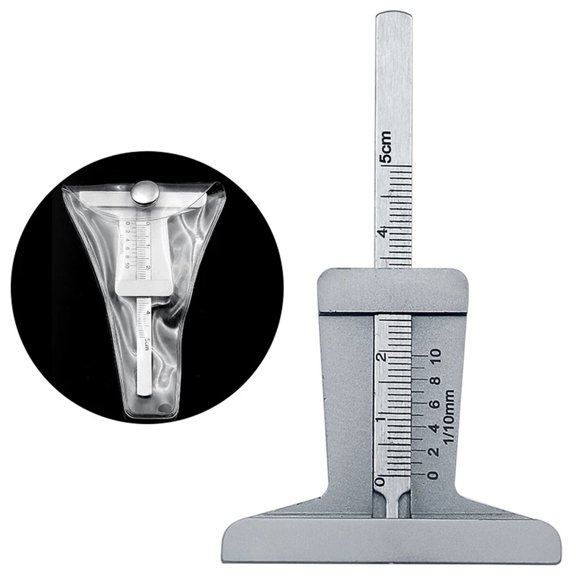 Stainless Steel Car Tyre Tread Depth Gauge Meter Ruler Caliper Measure Tool Tyre Measuring Vernier Depth Gauge, 0-50Mm Car Tire Tool