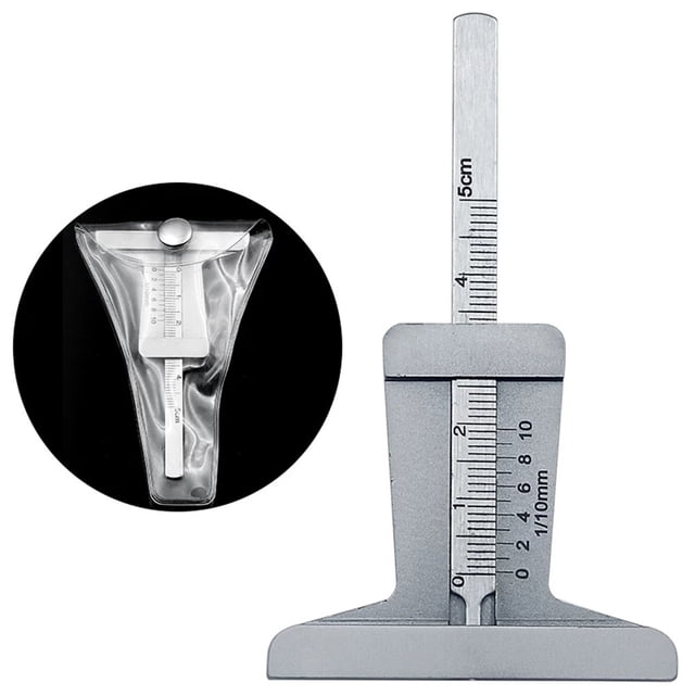 Stainless Steel Car Tyre Tire Tread Depth Gauge Meter Ruler Caliper Measure Tool