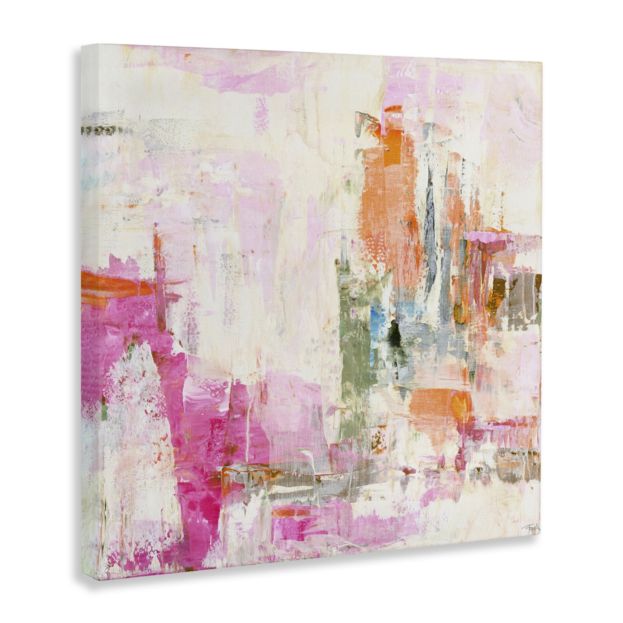 Stupell Industries New Age Pink Abstract Canvas Wall Art, design by Design Fabrikken