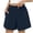 A Navy, variant on Women's Athletic Running Shorts Women's Fashion Casual Solid Color Pants Pocket Elastic Waist Comfortable Short Pants Khaki S