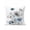 White, variant on 1 Pack Outdoor Throw Pillow, Blue Grey Floral Waterproof Pillow with Insert Included, Watercolor Flowers Linen Texture Decorative Accent Cushion Sofa Pillows for Patio Porch, 16 x 16 In