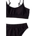 thumbnail image 3 of Ensemble Bikini String Taille Haute Côtelé 2 Pcs pour Femmes, 3 of 4