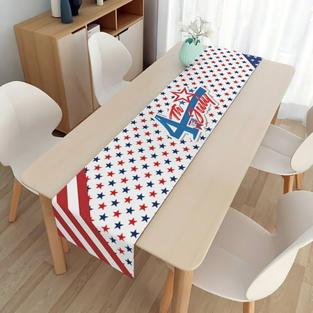 

4Th Of July Decorations Home Decor Table Banners American Flag 4th July Patriotic Memorial Day Table Runner Independence Day Holiday Kitchen Table Decoration Indoor Outdoor Home Party Decoration