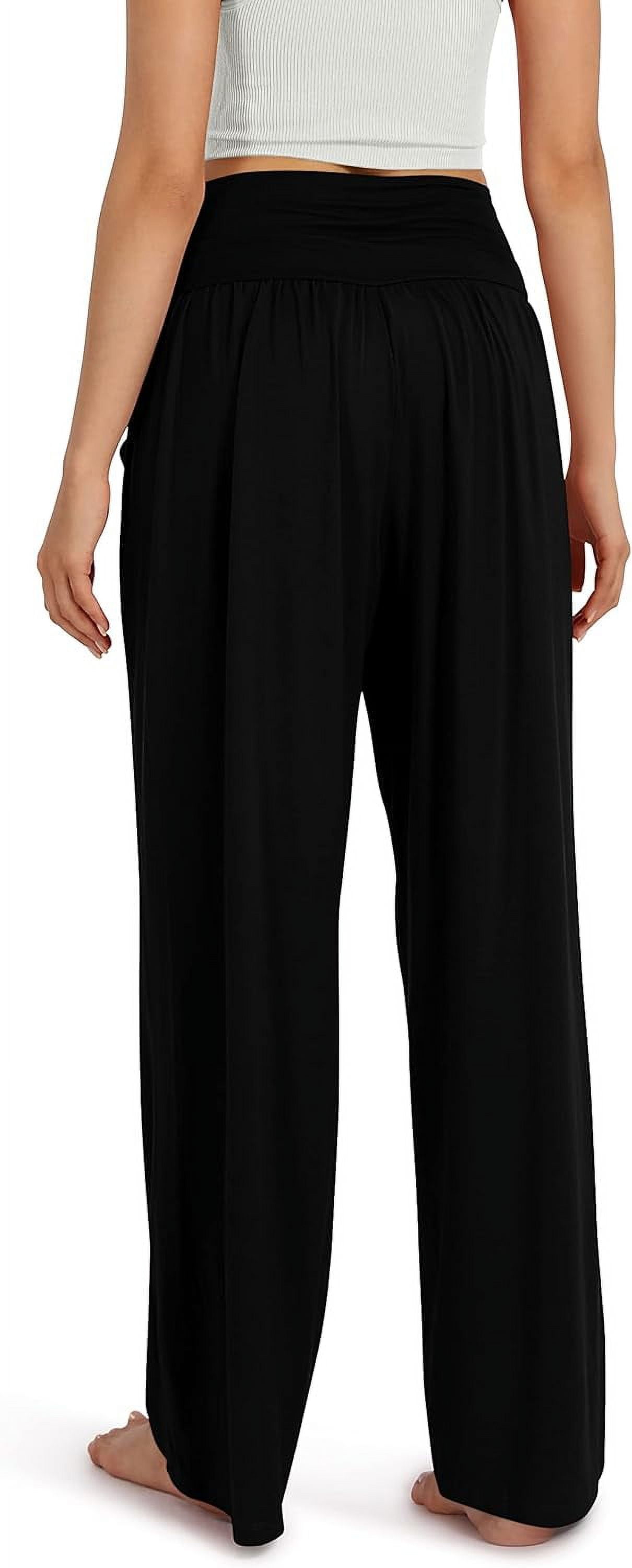 Women's Wide Leg Palazzo Lounge Pants with Pockets Light Weight Loose Comfy Casual Pajama Pants