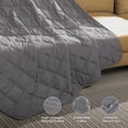 thumbnail image 5 of MARNUR Weighted Blanket 18 lbs Queen Size Heavy Breathable Cooling Blanket for Adults, 60" x 80", Gray, 5 of 9