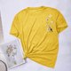 thumbnail image 5 of Tops de Manga Corta de las Mujeres, Cuello Redondo Impreso, Camiseta de Manga Corta para las Mujeres, 5 of 6