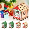 thumbnail image 1 of Fiudx Decoraciones Navideñas Interiores Casa De Madera Navideña Para Niños, Cabina De Decoración De Árbol De Navidad Diy, 1 of 1