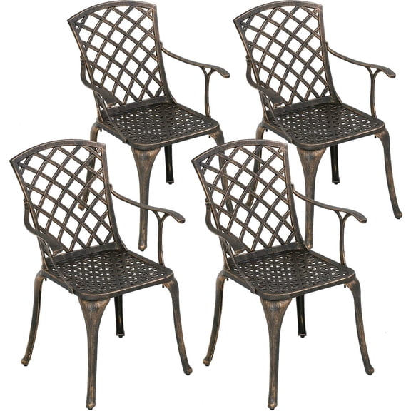 Patio Chairs Outdoor Chair Dining Chairs Set of 4 Wrought Iron Patio Furniture Patio Furniture Chat Set Weather Resistant