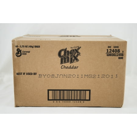 60 PACKS : Chex Cheddar Flavor Snack Mix, 1.75-Ounce Single Serve Bags BB sept2025