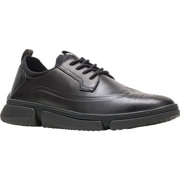 Hush Puppies Men's Bennet PT Oxford Black Leather Oxford - Walmart.com