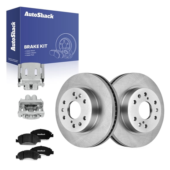 AutoShack Front Brake Rotors, Premium Pads & Calipers for Chevrolet & GMC, Silverado 1500 2005-2008 Sierra 1500 2005-2008, 4WD RWD AWD V6 4.3L V8 4.8L 5.3L 6.0L 6.2L - 12.99" (329.9 mm), 6-Lug