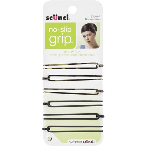 Scunci 6pk No Slip Grip Oval Bobby Pins Walmart Com