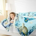 thumbnail image 4 of Feelyou Cartoon Axolotl Queen Comforter Set, Cartoon Letter Q Bedding Comforter Set, 3pcs, 4 of 8