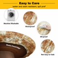thumbnail image 3 of Elastic Fitted Round Tablecloth, Brown Ombre Waterproof Stretch Table Cover for 55"-60" Tables, Gradient Abstract Art Vintage Washable Outdoor Tablecloths for Patio, Picnic, Camping, 3 of 9