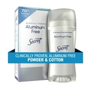 Secret Clinically Proven Aluminum Free Deodorant for Women Powder Cotton 2.4oz