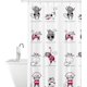 thumbnail image 1 of Cortina de Ducha y Baño con Gatos Divertidos de Poliéster Impermeable con 12 Anillas, Antimoho, Lavable a Máquina, 150 x 180 cm, 1 of 5
