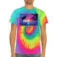 thumbnail image 2 of Wild Bobby, Jumping Whale During Beach Sunset, Animal Lover, Tie-Dye Tees, Minty Rainbow, X-Large, 2 of 3
