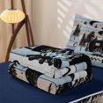 thumbnail image 5 of catabedysis Vintage Camping Zipper Full Size Comforter Sets with Fitted Sheet and 2 Pillowcases,Camper Moon Print Zipper Bedding Set For Boys,Multicolor,Navy Blue Reversible,4-Piece, 5 of 7