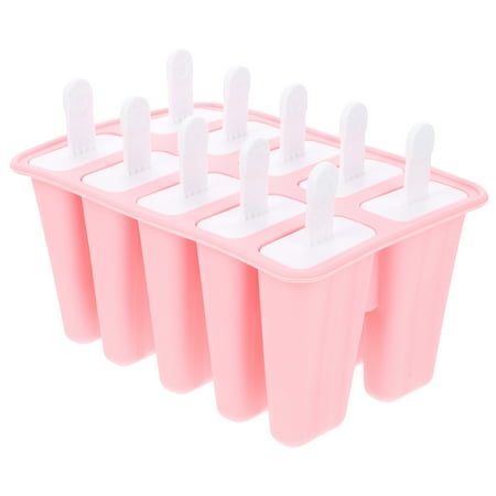 

NUOLUX Silicone Ice Cream Mold 10 Grids Ice Cream Maker Silicone Ice Sucker Maker