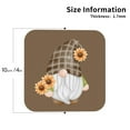 thumbnail image 3 of Bingfone Vintage Sunflower Gnomes 4 Leather Drinks Coasters With Set Of 6,Suitable For Home Kitchen,Coffee Cup Coasters Home Gift, 3 of 9