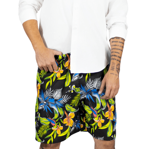 Short Hombre Traje de Baño o Casual Cintura Ajustable y Bolsas