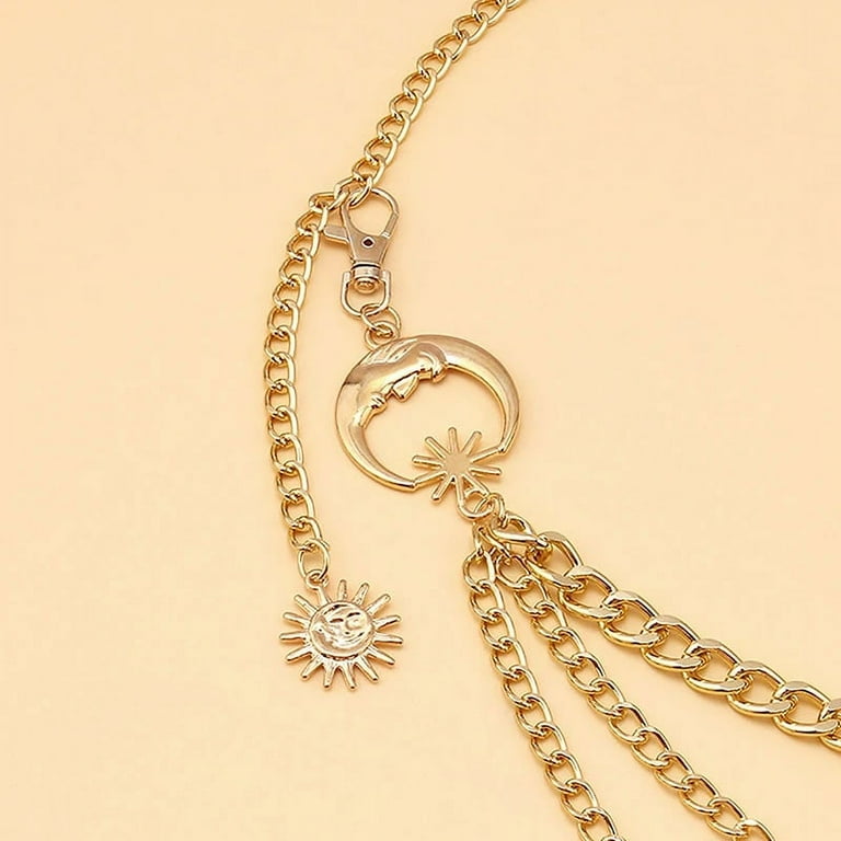 JLMMEN 1Pc Women Waist Chain Belt for Dress Skirt Belts with Moon