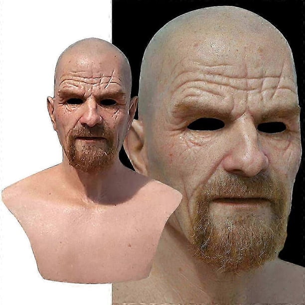 Halloween The Breaking Bad Mr.White Realistic Headgear Full Head Mask Party Cosplay Props Fancy Dress