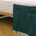 thumbnail image 5 of XIA0LE Wrap Around Ruffled Bed Skirt Non-Slip , 40x75in, Elastic Dust Ruffle With Adjustable Belts, Fade & Wrinkle Resistant, Easy To Put On, Bed Frame Cover, Machine Washable (Green), 5 of 6