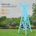 thumbnail image 5 of Wooden Windmill, Weather-Proof Wind Spinner, Outdoor Wind Mill for Garden Lawn Patio Decoration (Blue, Large), 5 of 13