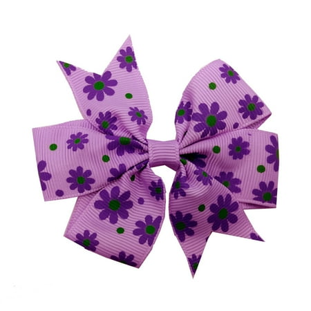 

Toddler Baby Girls Floral Prints Hair Clip Bowknot Hairpin Headwear