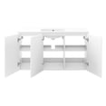 thumbnail image 6 of Modway Bryn 48" Modern Wood/Ceramic Wall-Mount Bathroom Vanity in White, 6 of 8