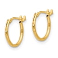 thumbnail image 2 of 14K Yellow Gold Madi K 1mm Hoop Earrings, 2 of 2