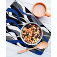 thumbnail image 3 of Blue Black Stripes Kitchen Dish Towels for Drying Dishes Set of 2, Modern Abstract Ombre Grey White Lines Waffle Weave Microfiber Hand Tea Bathroom Towels Quick Dry & Absorbent Towel 12x12, 3 of 7