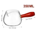 thumbnail image 4 of Clear Glass Tea Cup with Wooden Handle for Home Use High Borosilicate Glass Safe Material 12 oz, 4 of 9