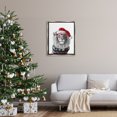 thumbnail image 3 of Stupell Industries Lion in Christmas Sweater Holiday Painting Gray Floater Framed Canvas Art Print Wall Art, 25 x 31, 3 of 10