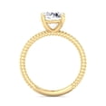 thumbnail image 3 of Camigos - Twisted Rope Band Round Cut Moissanite Lab - Diamond Solitaire Engagement Ring, 3 of 5
