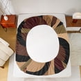 thumbnail image 5 of Feelyou Art Cycle Teens Queen Sheet Sets, Retro Abstract Stripes Bed Set, 4pcs, 5 of 7