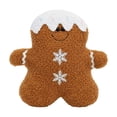 thumbnail image 2 of Gingerbread Man Pillow Cute Soft Christmas Stuffed Character Cushion For Holiday House Decor, 2 of 8