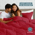thumbnail image 4 of Bare Home Down Alternative Comforter Set - 3-Pieces - All Seasons - Oversized King, Red, 4 of 8