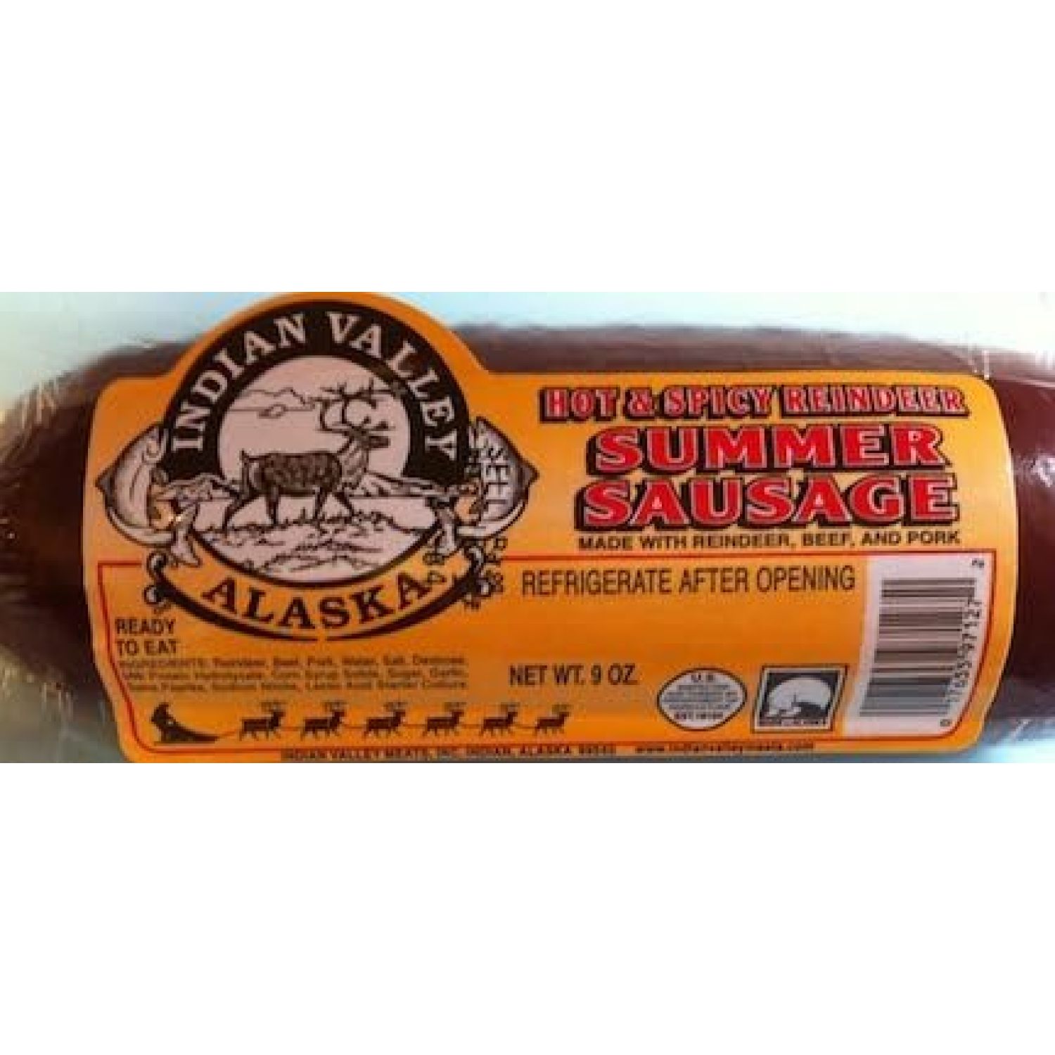 HOT & Spicy Summer Sausage with Reindeer 9oz