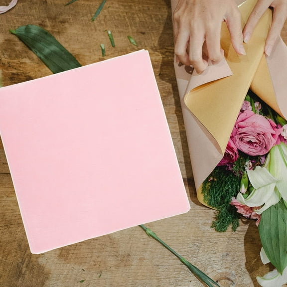 MLINS 50 Sheets Tissue Waterproof Pear Paper Durable Wrapping Paper Baby 30x30cm Pink