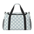 thumbnail image 1 of Easygdp Daisy Plaid Blue Bolsa de Gimnasio, Bolsa de Viaje Duffel, Bolsa de Fin de Semana con Compartimentos, Bolsa de Mano para Noche, 1 of 7