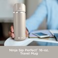 thumbnail image 2 of Ninja Sip Perfect 16oz. Travel Mug, Leak Proof Stainless Steel Insulated Tumbler for Hot Drinks, Tan, 2 of 8