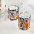 thumbnail image 2 of Yayeee 2 Pack Qtip Holder Bathroom Cotton Swab Canister with Lid Clear Dispenser Set, Leopards Leaves, 2 of 6